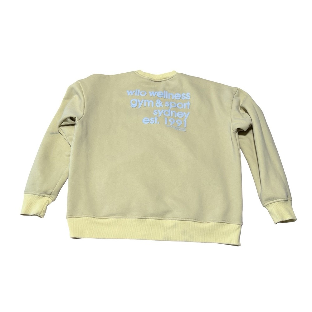 WILO THE LABEL Yellow Crew Neck Pullover Sweatshirt Sydney Wellness Women's Sm